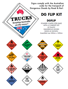Signage - Dangerous Goods Signs - Flip Kit - 340mm x 340mm