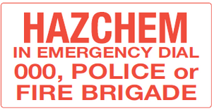 Signage - Hazchem & Emergency Entrance Notice - 600mm x 300mm