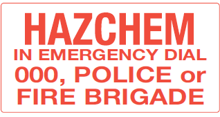 Signage - Hazchem & Emergency Entrance Notice - 600mm x 300mm