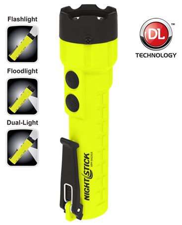 XPP-5422GX - Intrinsically Safe Dual-Light Flashlight/Floodlight - Nightstick Safety Torch